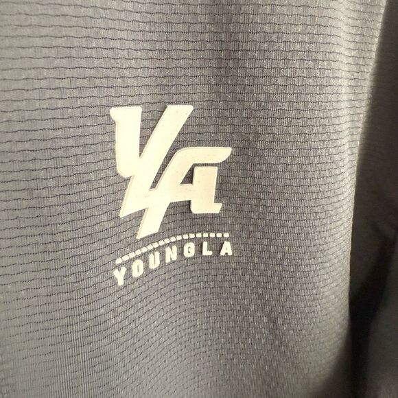 YoungLA Men's Performance Line Grey 805 Quarter-Zip Size Large - Picture 5 of 15